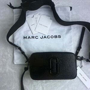Marc Jacobs Black Crossbody Bag with Logo